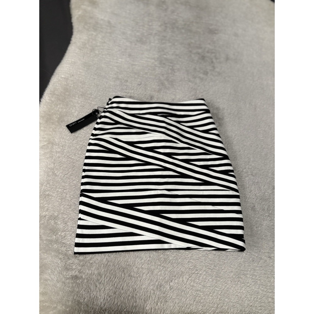 New‎ Express High Waist Black White Stripe Pencil Skirt Casual Business Size 00 - Picture 2 of 8